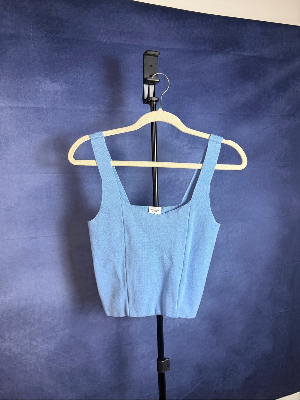 Abercrombie & Fitch Powder Blue Cropped Tank Top